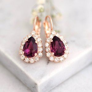Purpe Drop Earrings